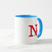 Dr. Seuss Cat in the Hat Umbrella Walk Monogram N Tasse (VorderseiteRechts)