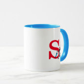 Dr. Seuss Cat in the Hat Umbrella Walk Monogram S Tasse (VorderseiteRechts)