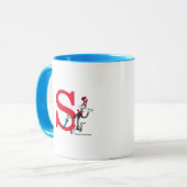 Dr. Seuss Cat in the Hat Umbrella Walk Monogram S Tasse (Vorderseite Links)