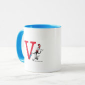 Dr. Seuss Cat in the Hat Umbrella Walk Monogram V Tasse (Vorderseite Links)