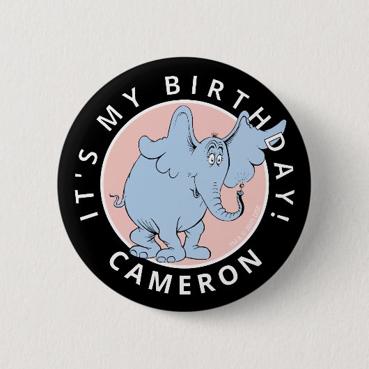 Dr. Seuss Character Confetti | KINDERGEBURTSTAG Button (Vorderseite)