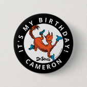 Dr. Seuss Character Confetti | KINDERGEBURTSTAG Button (Vorderseite)