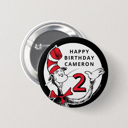 Dr. Seuss Character Confetti | KINDERGEBURTSTAG Button (Vorne & Hinten)