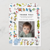 Dr. Seuss Character Confetti | KINDERGEBURTSTAG Dankeskarte (Vorne/Hinten)
