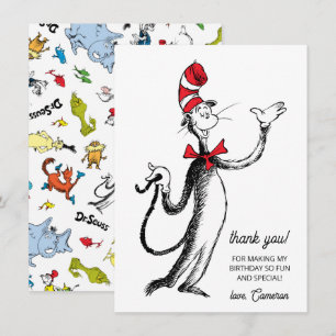 Dr. Seuss Character Confetti KINDERGEBURTSTAG Dankeskarte