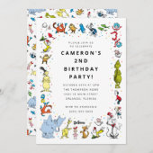 Dr. Seuss Character Confetti | KINDERGEBURTSTAG Einladung (Vorne/Hinten)