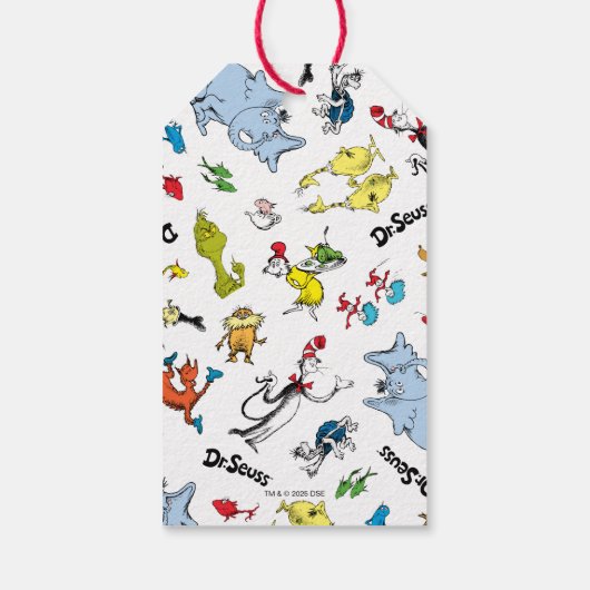 Dr. Seuss Character Confetti | KINDERGEBURTSTAG Geschenkanhänger (Rückseite)