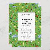 Dr. Seuss Character Muster | KINDERGEBURTSTAG Einladung (Vorne/Hinten)