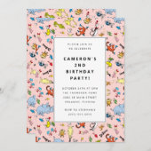 Dr. Seuss Character Muster | KINDERGEBURTSTAG Einladung (Vorne/Hinten)