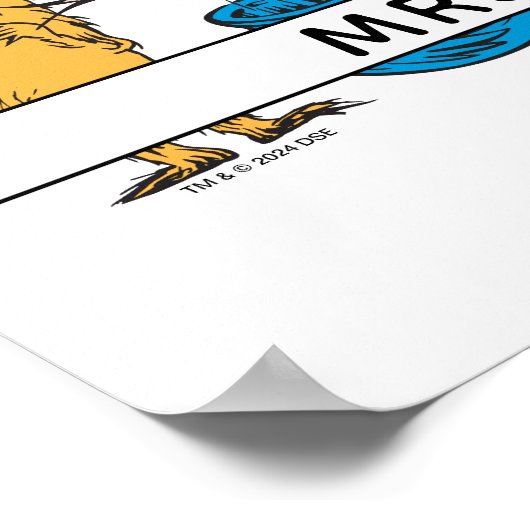 Dr. Seuss Characters & Teacher Name Poster (Ecke)