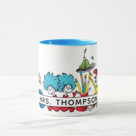Dr. Seuss Characters & Teacher Name Tasse (Zentrum)