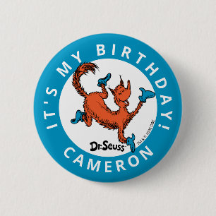 Dr. Seuss Charakter Konfetti Kindergeburtstag Button