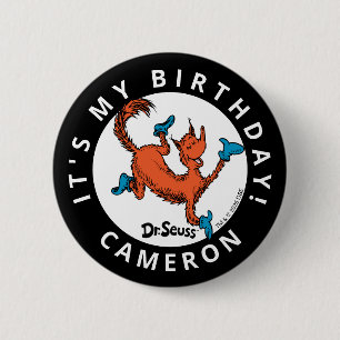 Dr. Seuss Charakter Konfetti   Kindergeburtstag Button