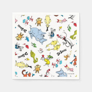 Dr. Seuss Charakter Konfetti   Kindergeburtstag Serviette