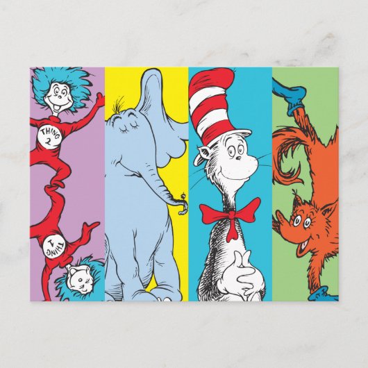 Dr. Seuss | Charakter-Slice Postkarte (Vorderseite)