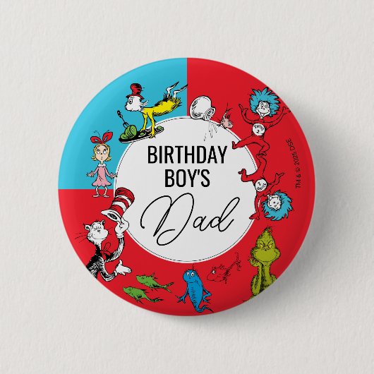 Dr. Seuss - Charaktere | KINDERGEBURTSTAG Button (Vorderseite)