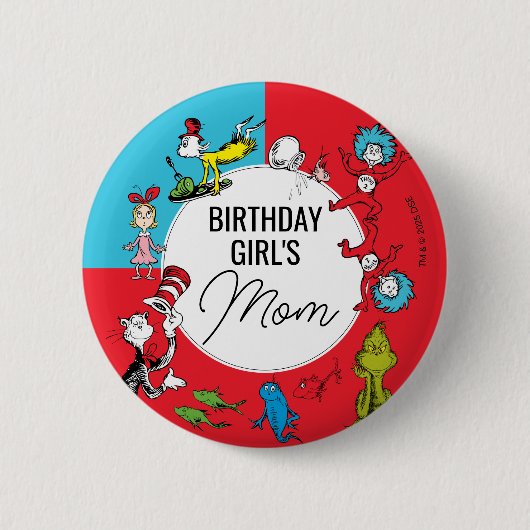 Dr. Seuss - Charaktere | KINDERGEBURTSTAG Button (Vorderseite)