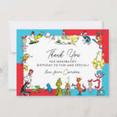 Dr. Seuss - Charaktere | KINDERGEBURTSTAG Dankeskarte (Vorderseite)