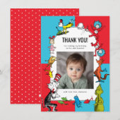 Dr. Seuss - Charaktere | KINDERGEBURTSTAG Dankeskarte (Vorne/Hinten)