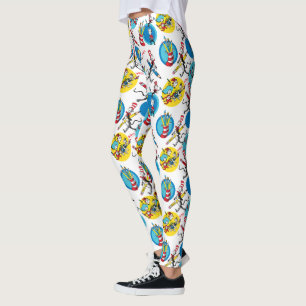 Dr. Seuss Charaktere mit Bleistiften Muster Leggings