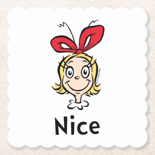 Dr. Seuss | Cindy-Lou Who is Nice Untersetzer (Vorderseite)