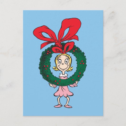 Dr. Seuss | Cindy-Lou Who - Wreath Postkarte (Vorderseite)