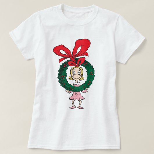 Dr. Seuss | Cindy-Lou Who - Wreath T-Shirt (Design vorne)