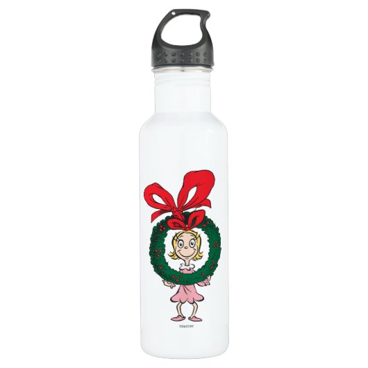 Dr. Seuss | Cindy-Lou Who - Wreath Trinkflasche (Vorderseite)