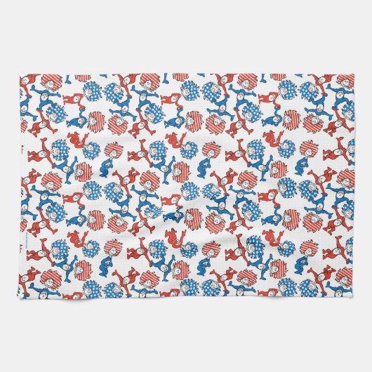 Dr. Seuss | Das eine, das andere, das US-Flag-Must Geschirrtuch (Horizontal)
