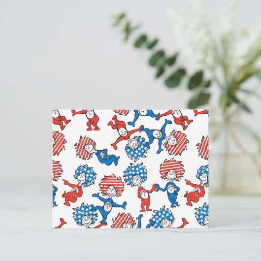 Dr. Seuss | Das eine, das andere, das US-Flag-Must Postkarte (Stehend Vorderseite)