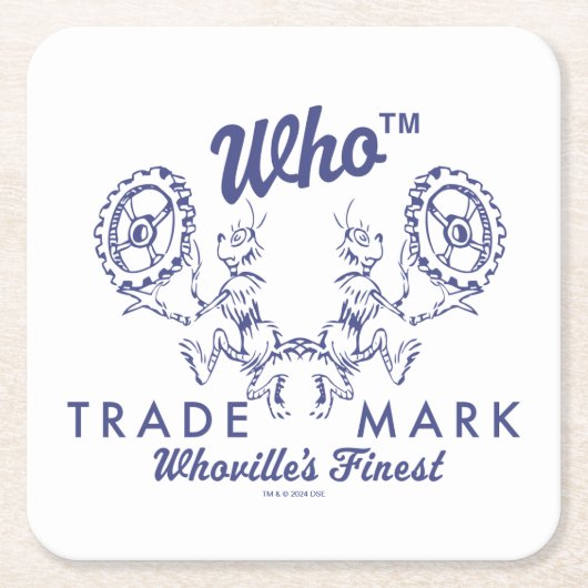 Dr. Seuss | Das schönste Logo von Who-ville Rechteckiger Pappuntersetzer (Vorderseite)