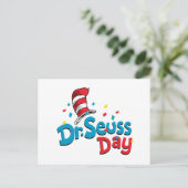 Dr. Seuss Day | Confetti Postkarte (Stehend Vorderseite)