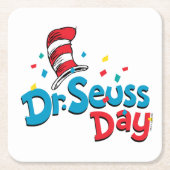 Dr. Seuss Day | Confetti Rechteckiger Pappuntersetzer (Vorderseite)
