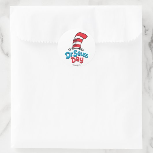 Dr. Seuss Day Runder Aufkleber (Tasche)