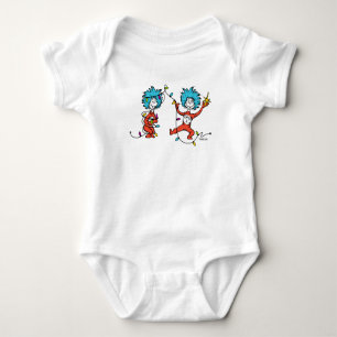 Dr. Seuss Der Grinch Ding 1 & Ding 2 tanzen Baby Strampler