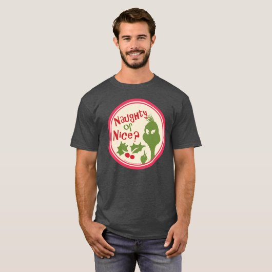Dr. Seuss| Der Grinch - Naughty oder Nizza? T-Shirt (Vorne ganz)