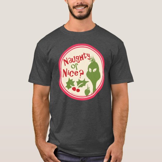 Dr. Seuss| Der Grinch - Naughty oder Nizza? T-Shirt (Vorderseite)