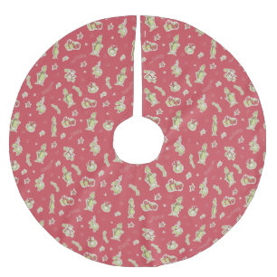 Dr. Seuss Der Grinch Rotes Weihnachtsmuster Polyester Weihnachtsbaumdecke