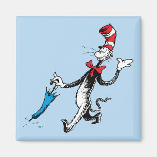 Dr. Seuss   Der Kater mit Hut Regenschirmspazierga Magnet
