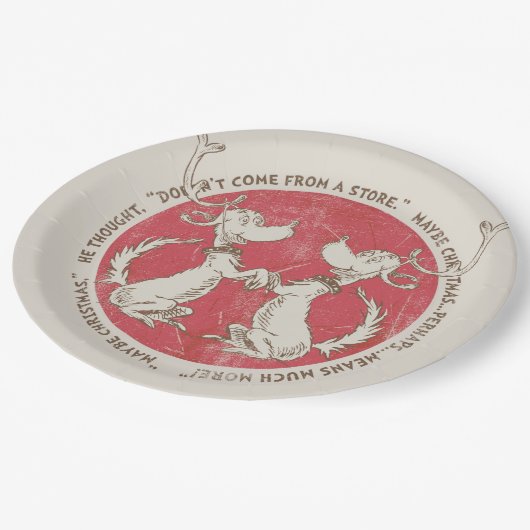 Dr. Seuss | Der Knackpunkt | Max. Weihnachtsangebo Pappteller (Schrägansicht)