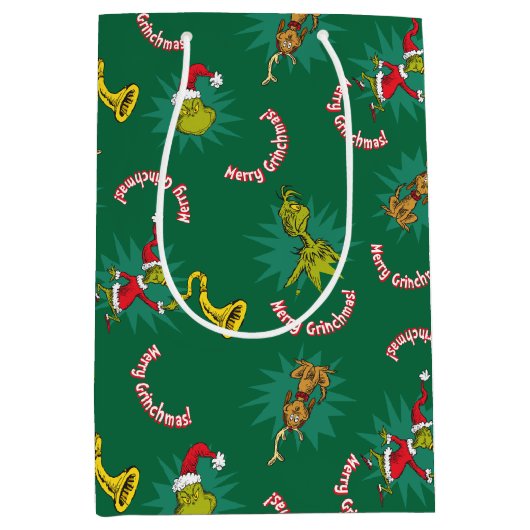 Dr. Seuss | Der Knackpunkt | Merry Grinchmas Patte Mittlere Geschenktüte (Vorderseite)