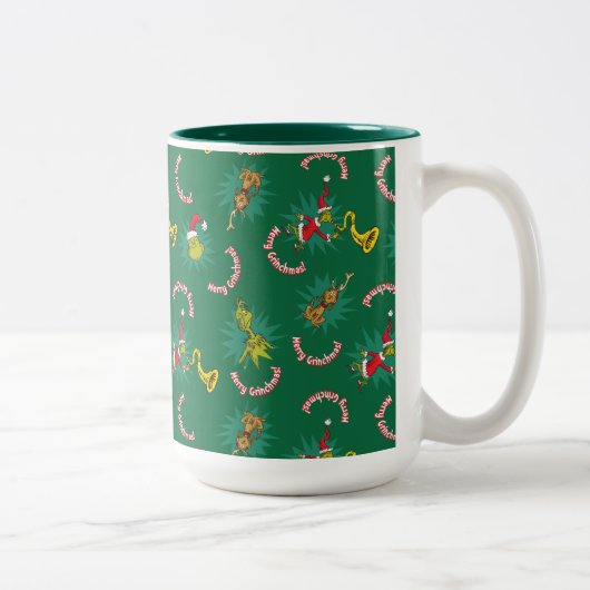 Dr. Seuss | Der Knackpunkt | Merry Grinchmas Patte Zweifarbige Tasse (Rechts)