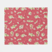 Dr. Seuss | Der Knackpunkt | Rotes Weihnachtsmuste Fleecedecke (Vorderseite (Horizontal))