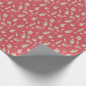 Dr. Seuss | Der Knackpunkt | Rotes Weihnachtsmuste Geschenkpapier (Ecke)