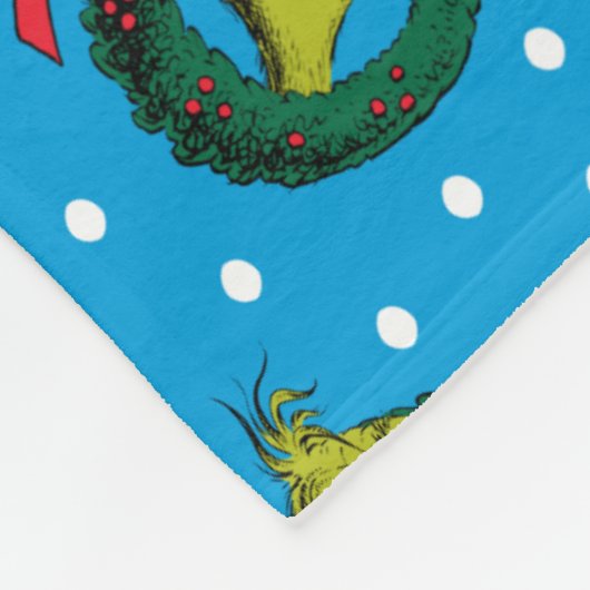 Dr. Seuss | Der Knackpunkt | Weihnachtsmuster Fleecedecke (Ecke)