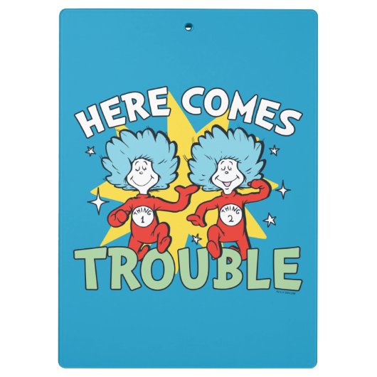 Dr. Seuss | Die eine Sache hier kommt aus Schwieri Klemmbrett (Rückseite)