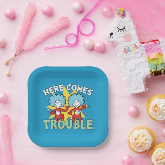 Dr. Seuss | Die eine Sache hier kommt aus Schwieri Pappteller (Party)