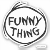 Dr. Seuss | Die eine Sache zwei - die lustige Sach Aufkleber (Vorderseite)