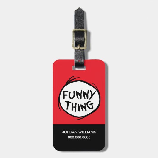 Dr. Seuss | Die eine Sache zwei - die lustige Sach Gepäckanhänger (Vorderseite vertikal)