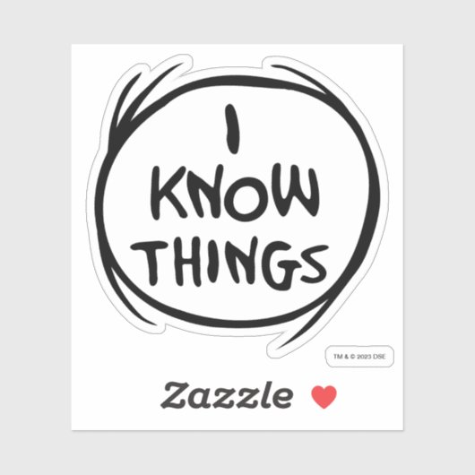 Dr. Seuss | Die eine Sache zwei - ich weiß, was Aufkleber (Blatt)